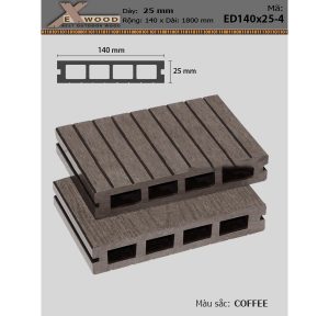 Gỗ nhựa Exwood ED140x25-4 Coffee