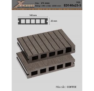 Gỗ nhựa Exwood ED140x25-5-coffee