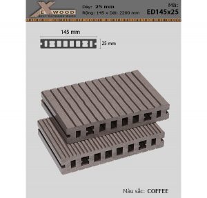 Gỗ nhựa Exwood ED145x25-coffee