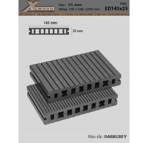 Gỗ nhựa Exwood ED145x25-darkgrey