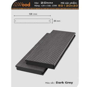 Sàn gỗ Awood-SD-120x20 Dark Grey
