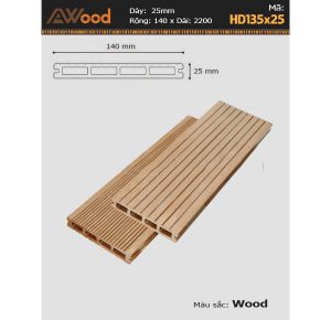 Sàn gỗ ngoài trời Awood-hd135x25-wood