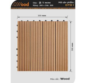 Vỉ gỗ lót sàn Awood-dt01 vân gỗ K2