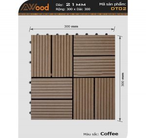 Vỉ gỗ lót sàn Awood-dt02 cafe