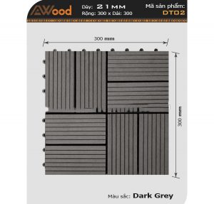 Vỉ gỗ lót sàn Awood-dt02-Xám