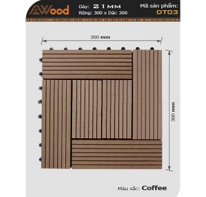 Vỉ gỗ lót sàn Awood-dt03 Cafe