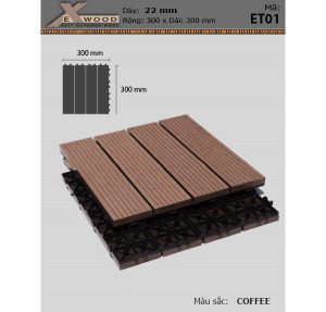 Vỉ gỗ nhựa Exwood-DT01-coffee-1