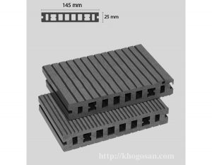 Ván lót ngoài trời EU145x25 - Xám Đen