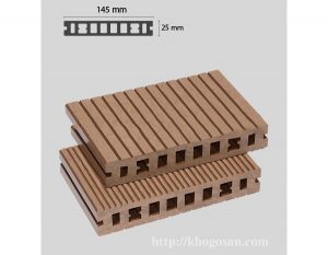 Ván lót ngoài trời EU145x25 - Màu gỗ