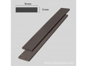 Gỗ Nhựa EU70x12-Xám đen