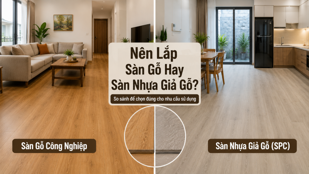 Nên Lắp Sàn Gỗ Hay Sàn Nhựa SPC? Cách Chọn Phù Hợp Với Từng Không Gian