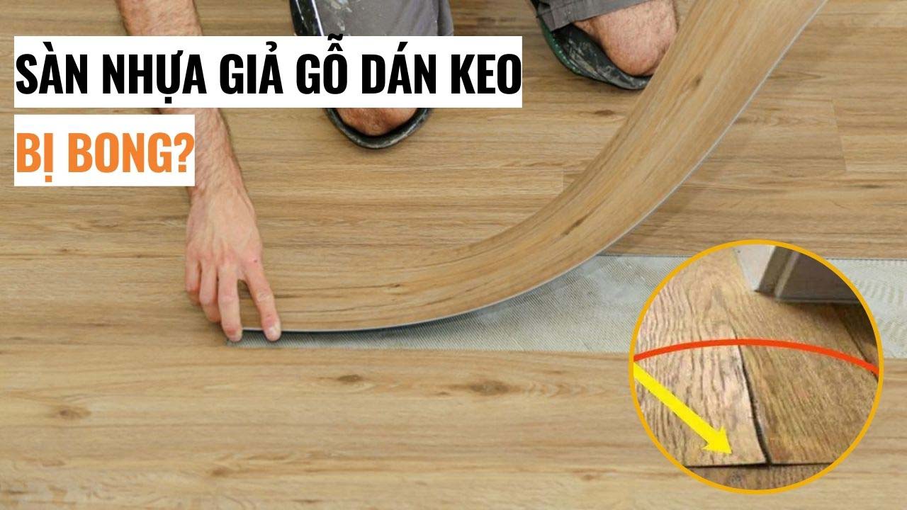 Sàn nhựa dán keo bị bong tróc trong phòng tắm
