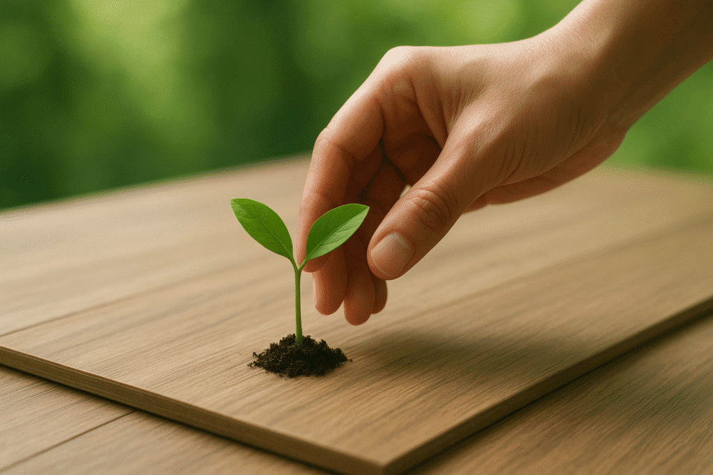 Vật liệu xanh sàn gỗ - Xu hướng thân thiện môi trường 2025.