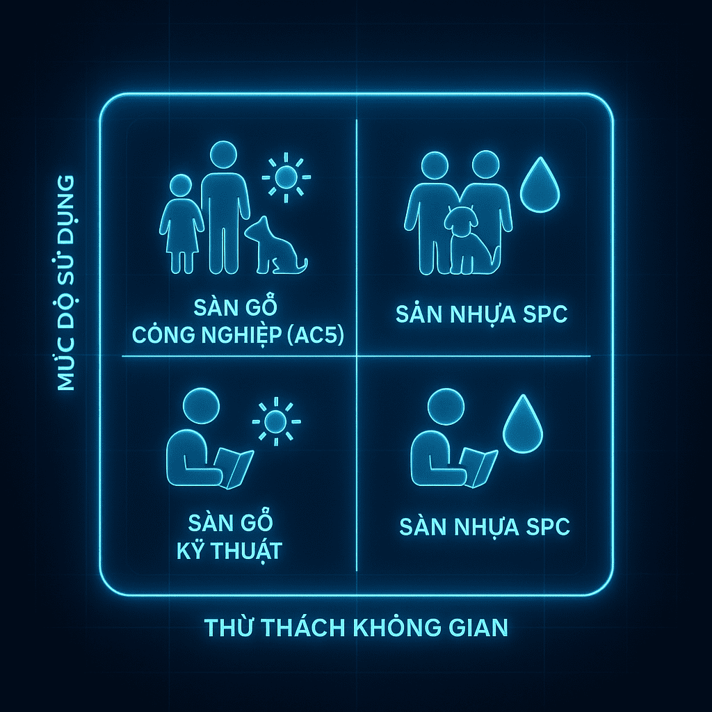 Ma trận sàn nhà hoàn hảo - công thức chọn sàn nhà từ chuyên gia