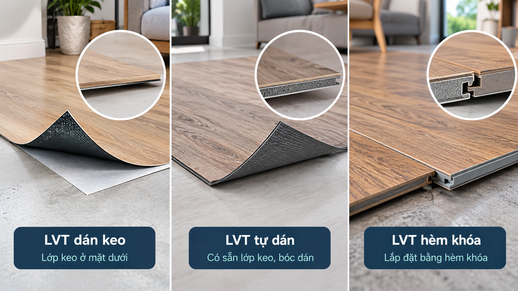 Sàn vinyl dạng tấm dẻo LVT