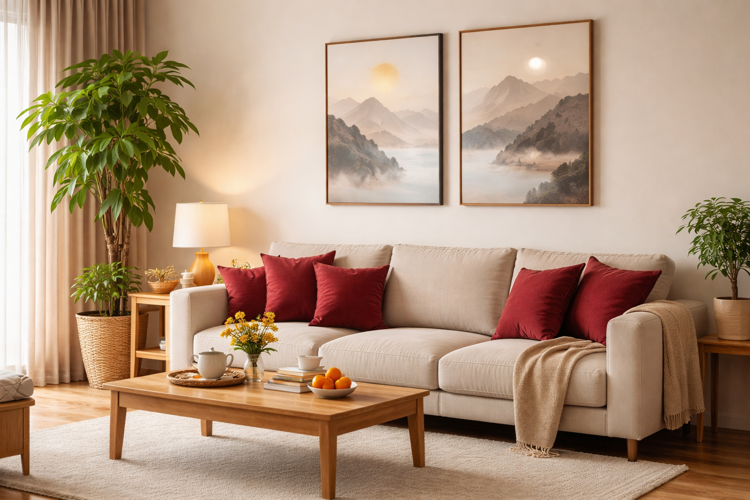 Trang trí phòng khách đón tết: 4 tuyệt chiêu giúp bạn thay hoàn toàn áo mới cho sàn cũ trong 24 giờ 