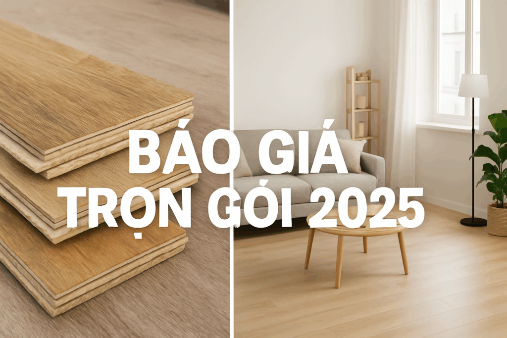 Báo giá thi công sàn gỗ và sàn nhựa trọn gói 2025