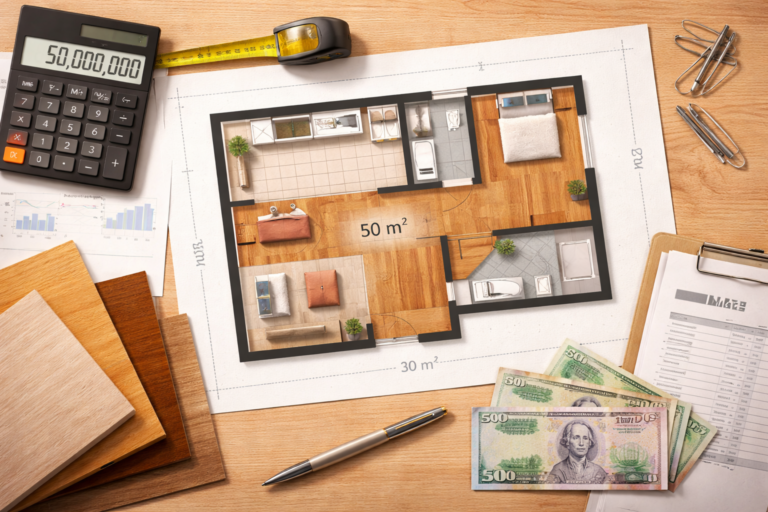 Dự toán cho Căn hộ Studio hoặc 1 PN (~50m²)