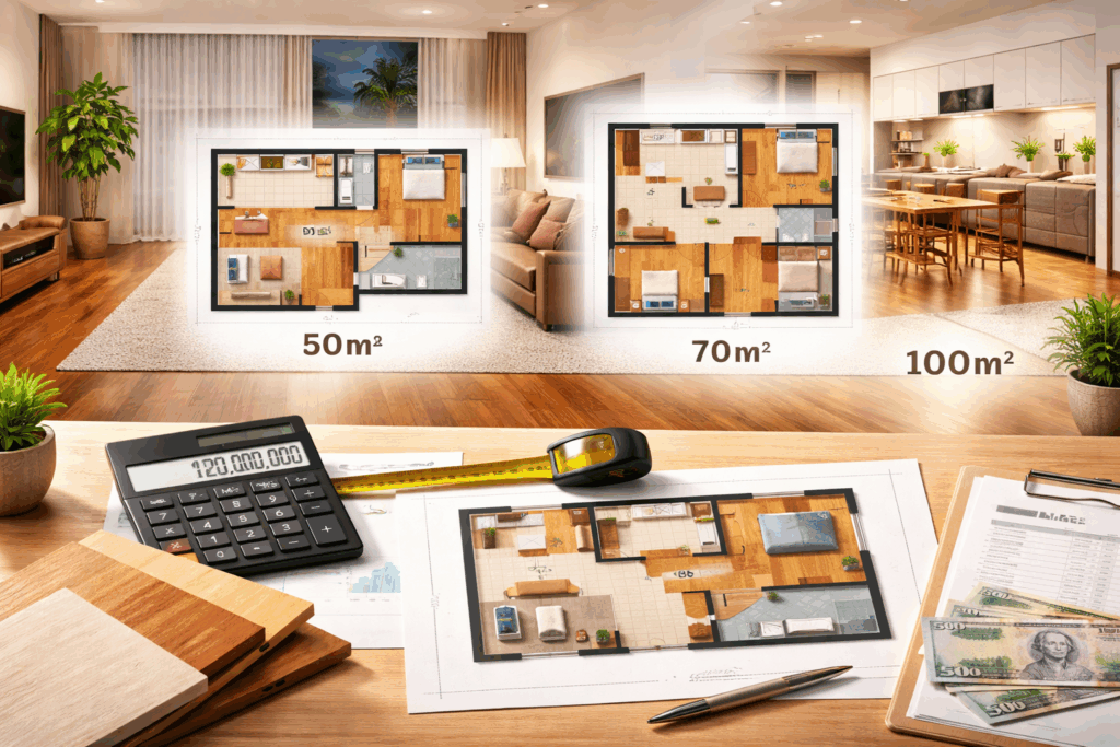 Dự toán chi phí lát sàn Căn hộ 50m² - 70m² - 100m²: Bảng kê chi tiết 2026