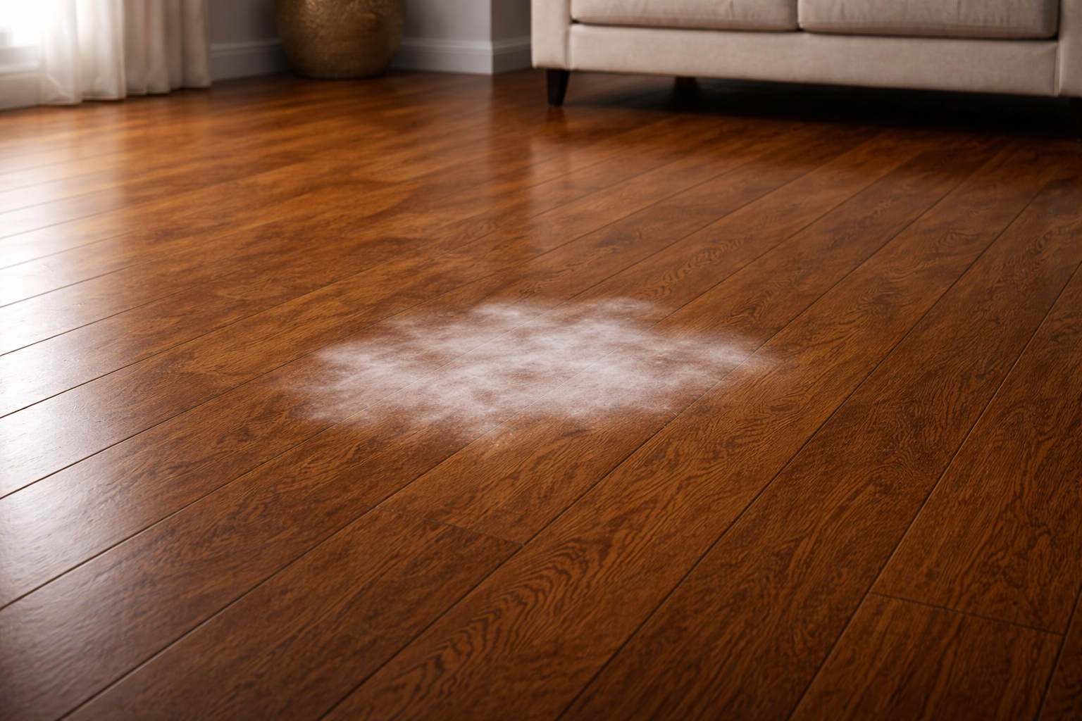 Sàn gỗ bị vết trắng do cồn và nước lau sàn: 5 Cách xử lý hiệu quả nhất