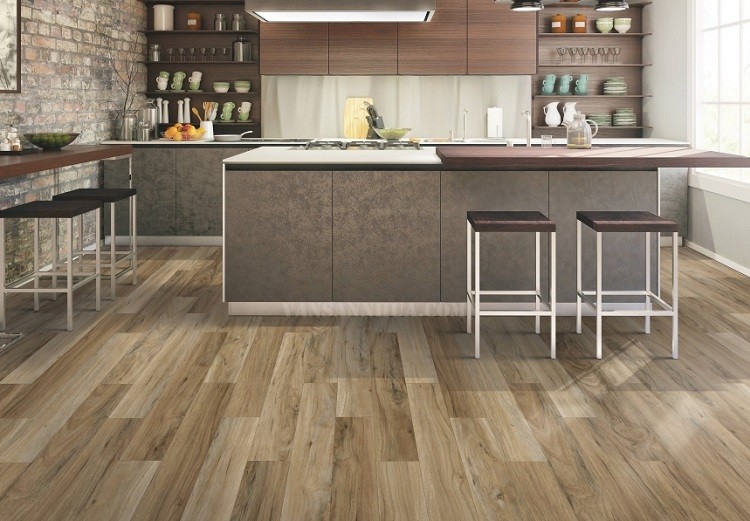 Kích thước sàn nhựa giả gỗ cho Phòng Bếp