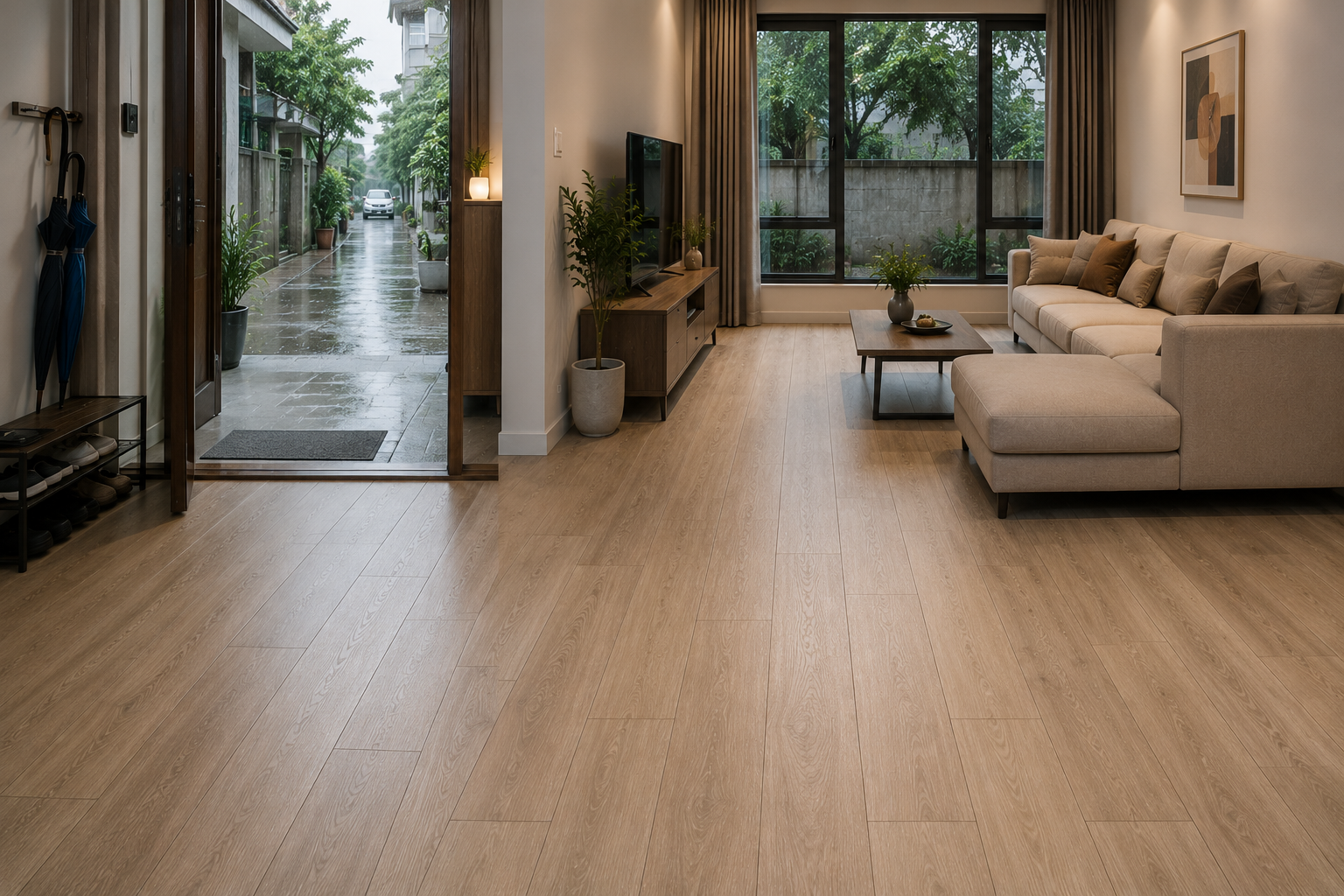 Sàn spc với khu vực nồm ẩm miền Bắc