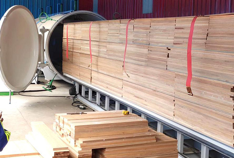 Sấy khô sợi gỗ trong quy trình sản xuất sàn