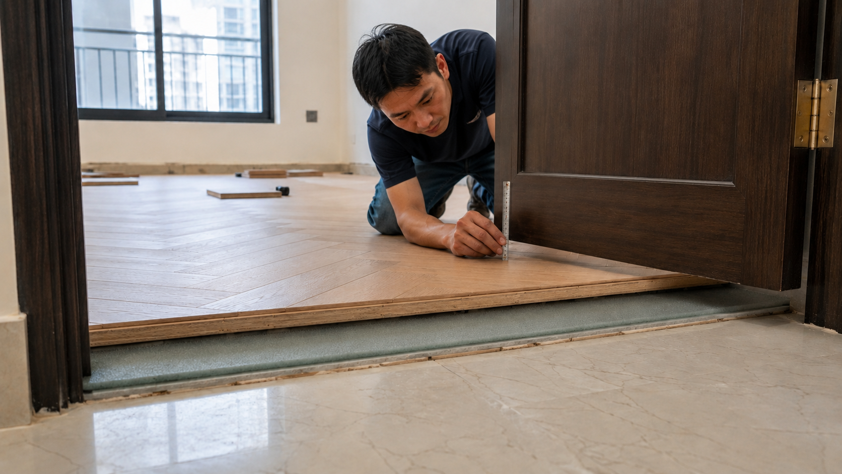 Độ cao cửa và cốt nền cần biết để lắp đặt sàn xương cá