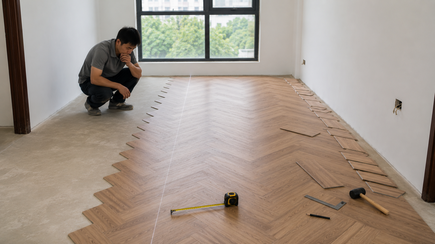Lỗi mặt sàn bị lệch tim