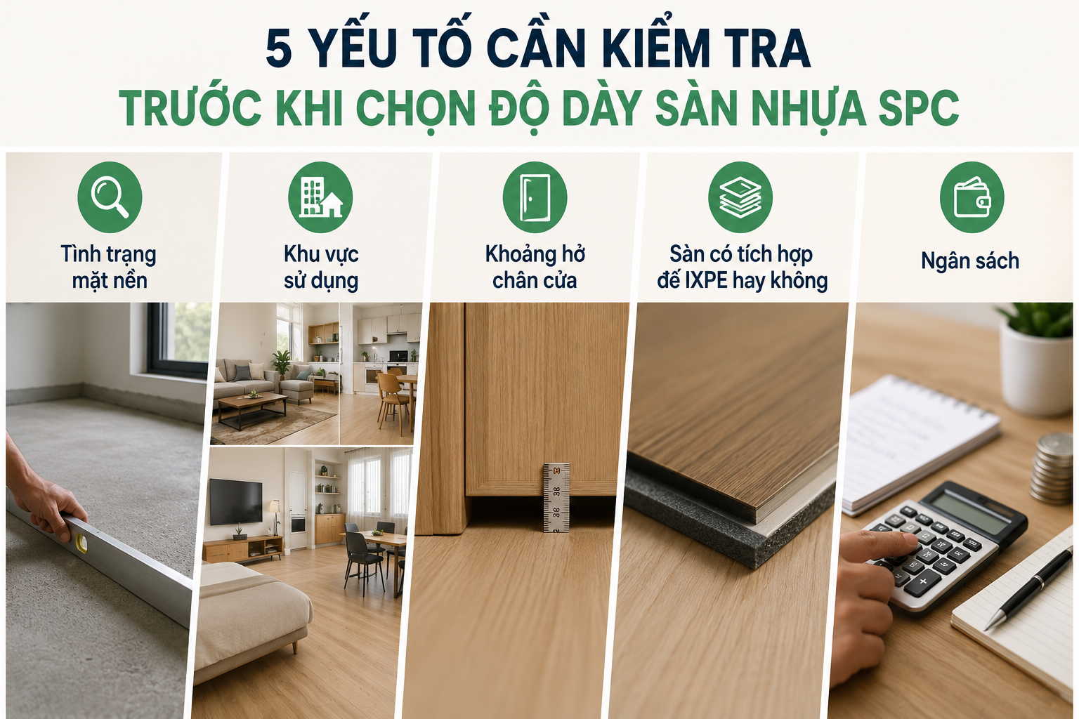 5 yếu tố cần kiểm tra trước khi chọn độ dày sàn nhựa SPC