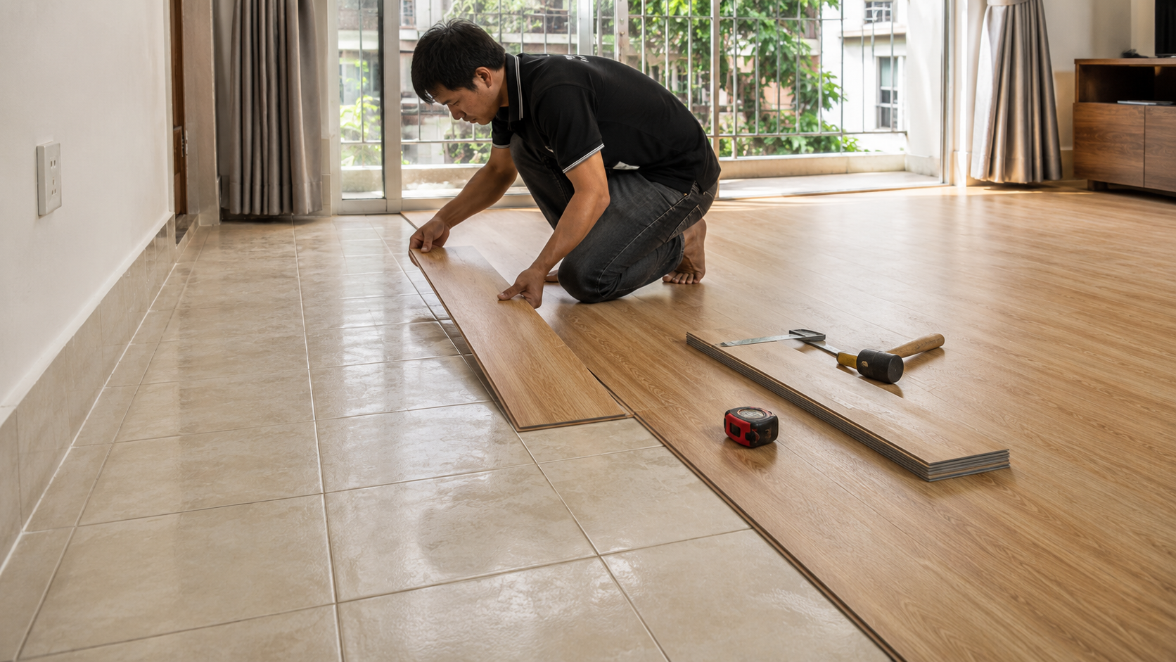 Tiếp tục tháo từng tấm theo thứ tự