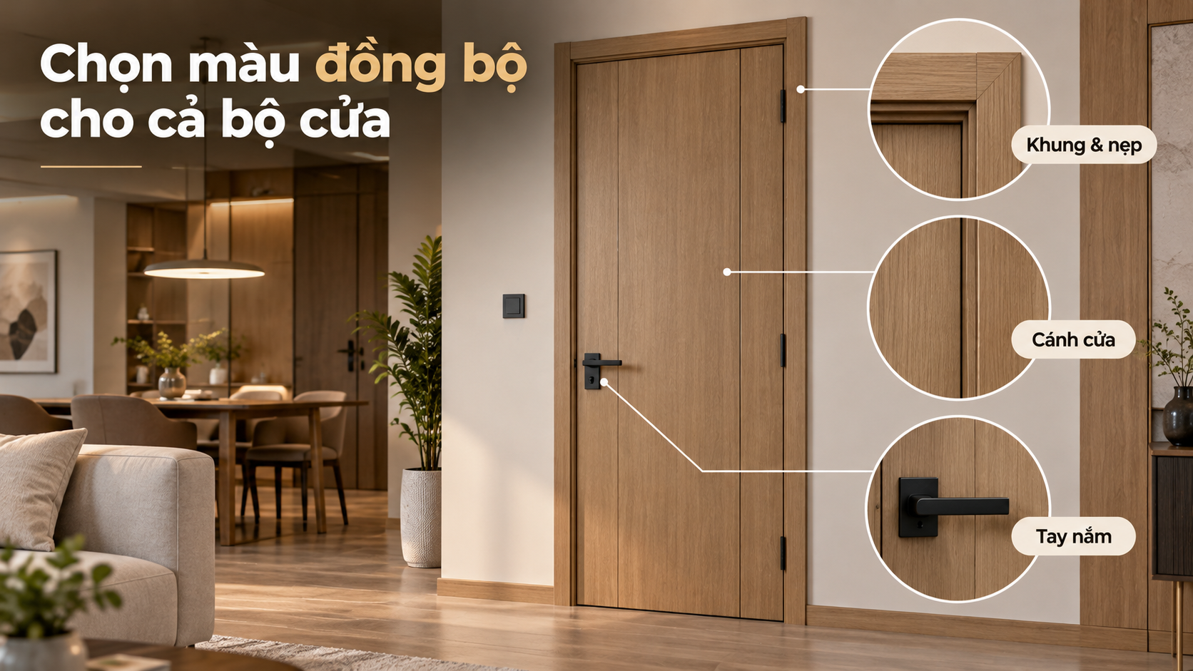 Một số lưu ý khi chọn màu cửa Composite