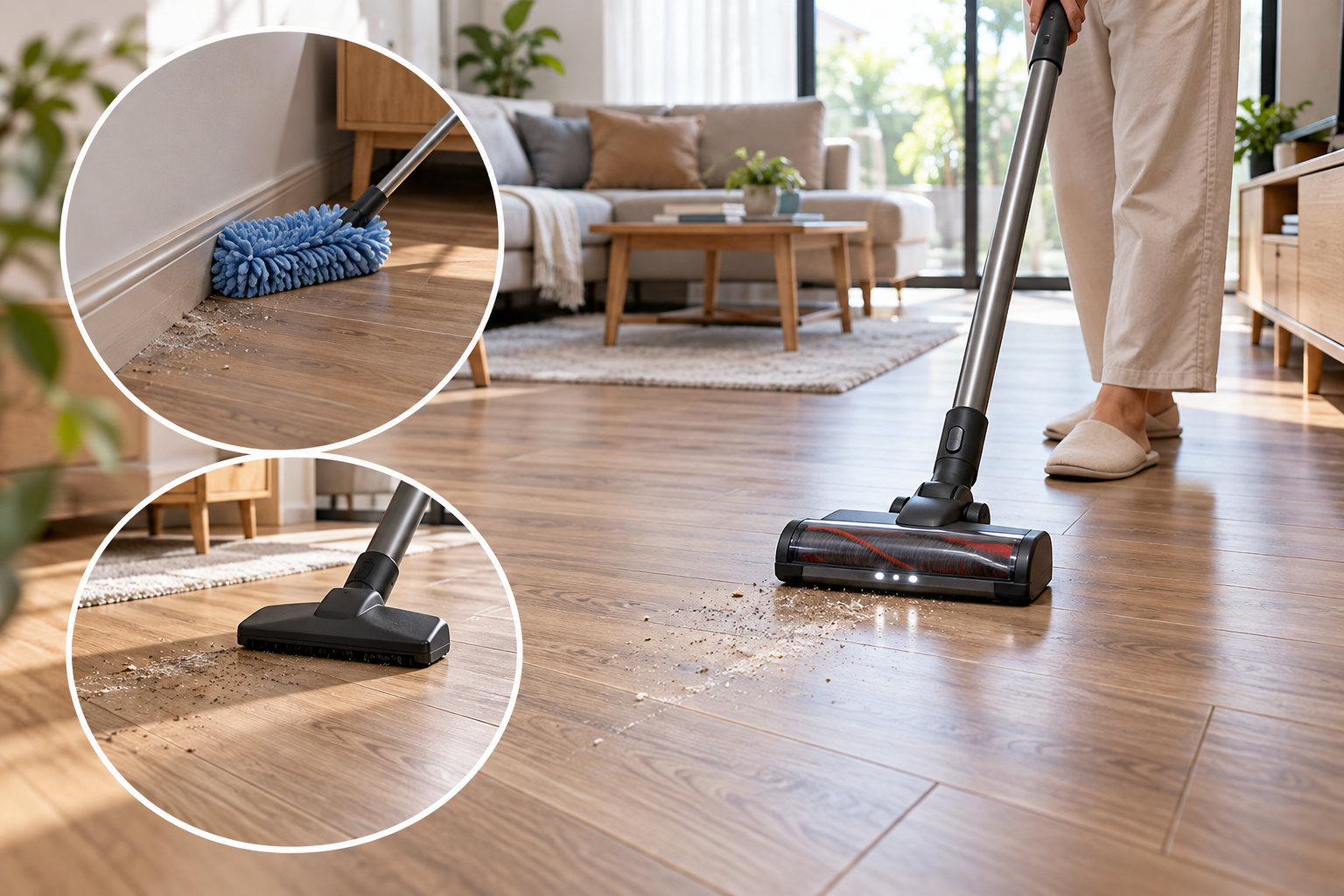 Quét bụi và hút bụi đúng cách