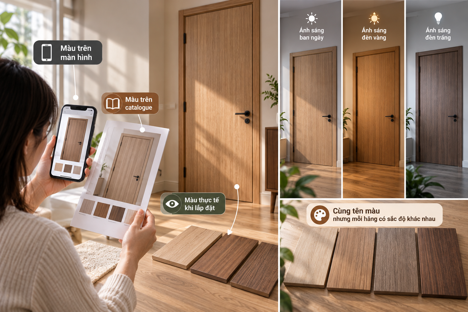 Màu cửa thực tế có thể khác màu trên catalogue