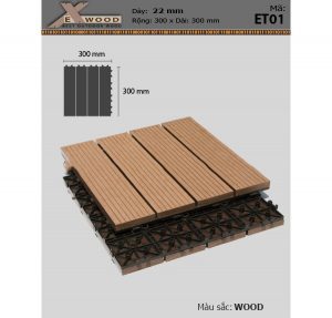 Vỉ gỗ nhựa Exwood-ET01-wood
