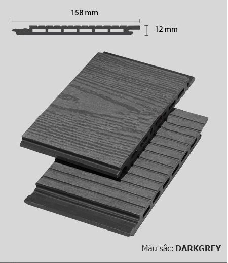 Ốp Tường EU158x12-Xám đen