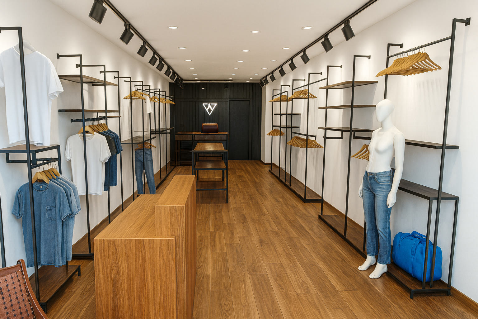 Sàn gỗ công nghiệp cho shop thời trang