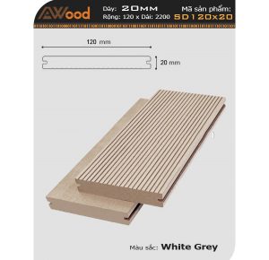Sàn gỗ Awood-SD-120x20 White Grey