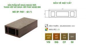 THANH HỘP GỖ NHỰA TH01
