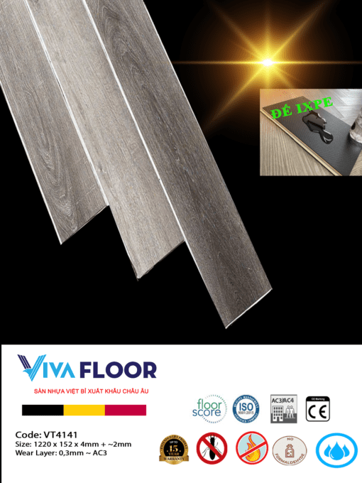 Sàn nhựa spc cao cấp Vivafloor V4141