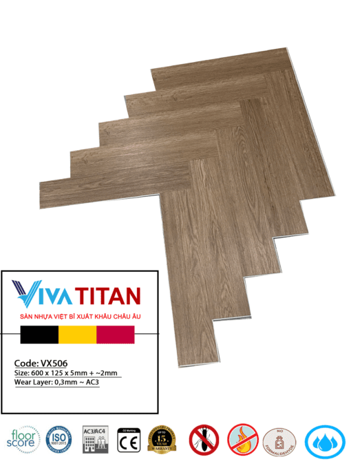 Sàn nhựa xương cá cao cấp Vivafloor V506