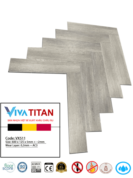 Sàn nhựa xương cá cao cấp Vivafloor V511