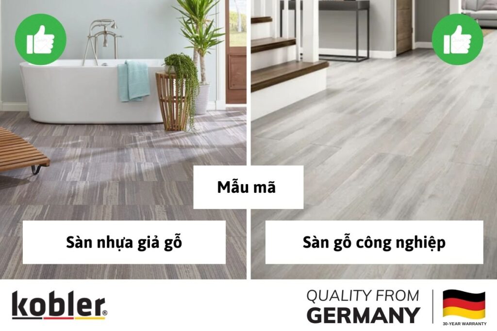 So sánh sàn nhựa giả gỗ và sàn gỗ công nghiệp