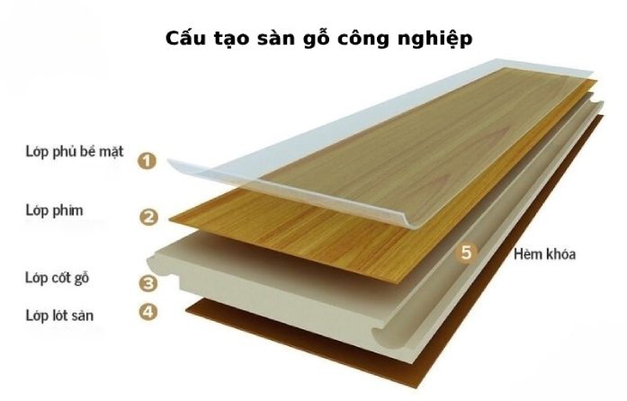 Giải mã cấu trúc lớp bảo vệ sàn gỗ công nghiệp chi tiết.